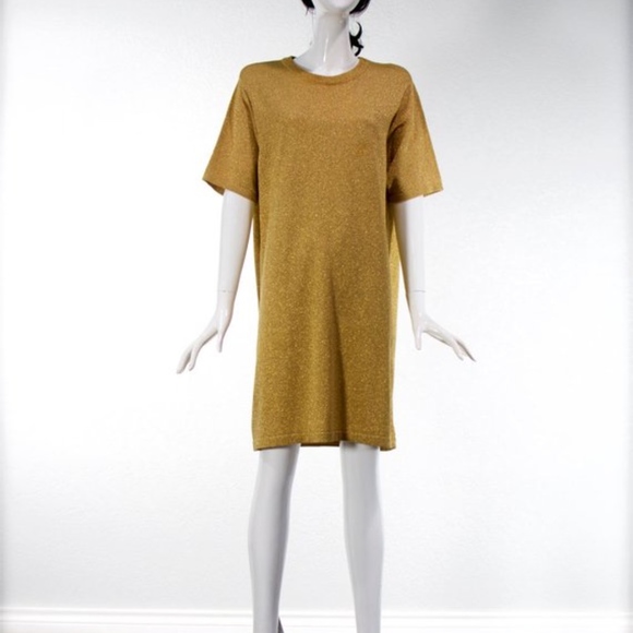 1980s Bechamel Casual Gold Shirt - Dress - Retro - Picture 4 of 5